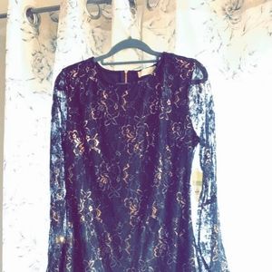 Altar'd star black and rose gold dress